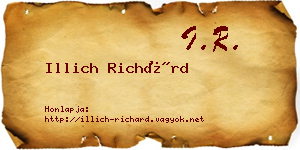 Illich Richárd névjegykártya