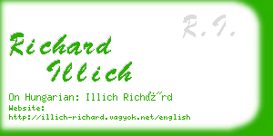 richard illich business card